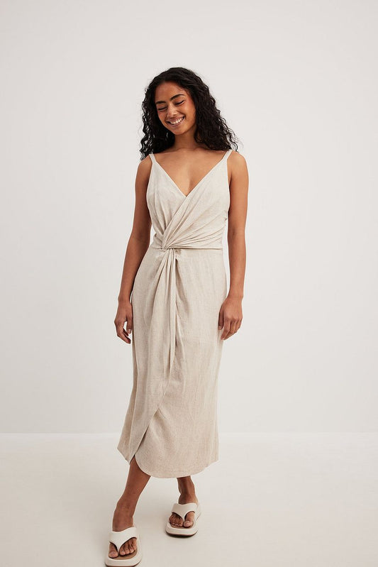 Twist Detail Midi Dress