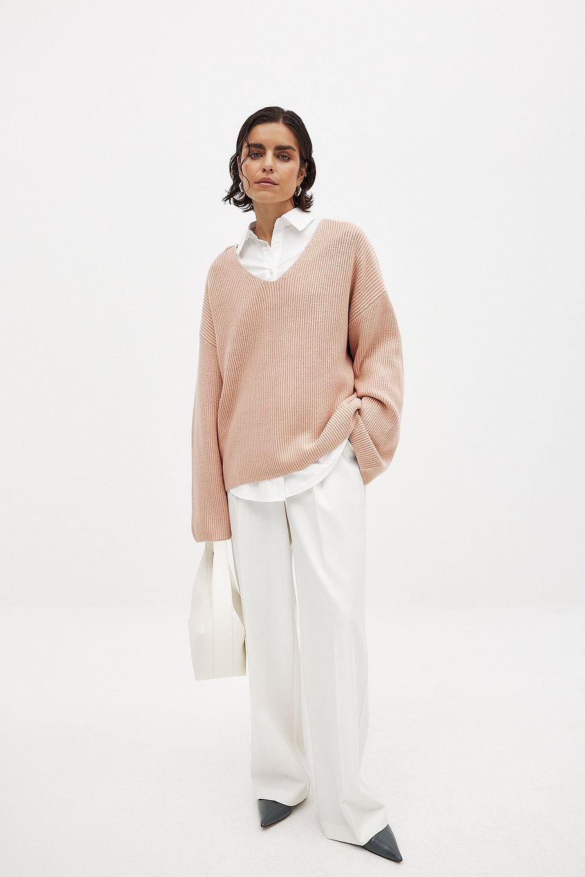 V-neck Knitted Sweater