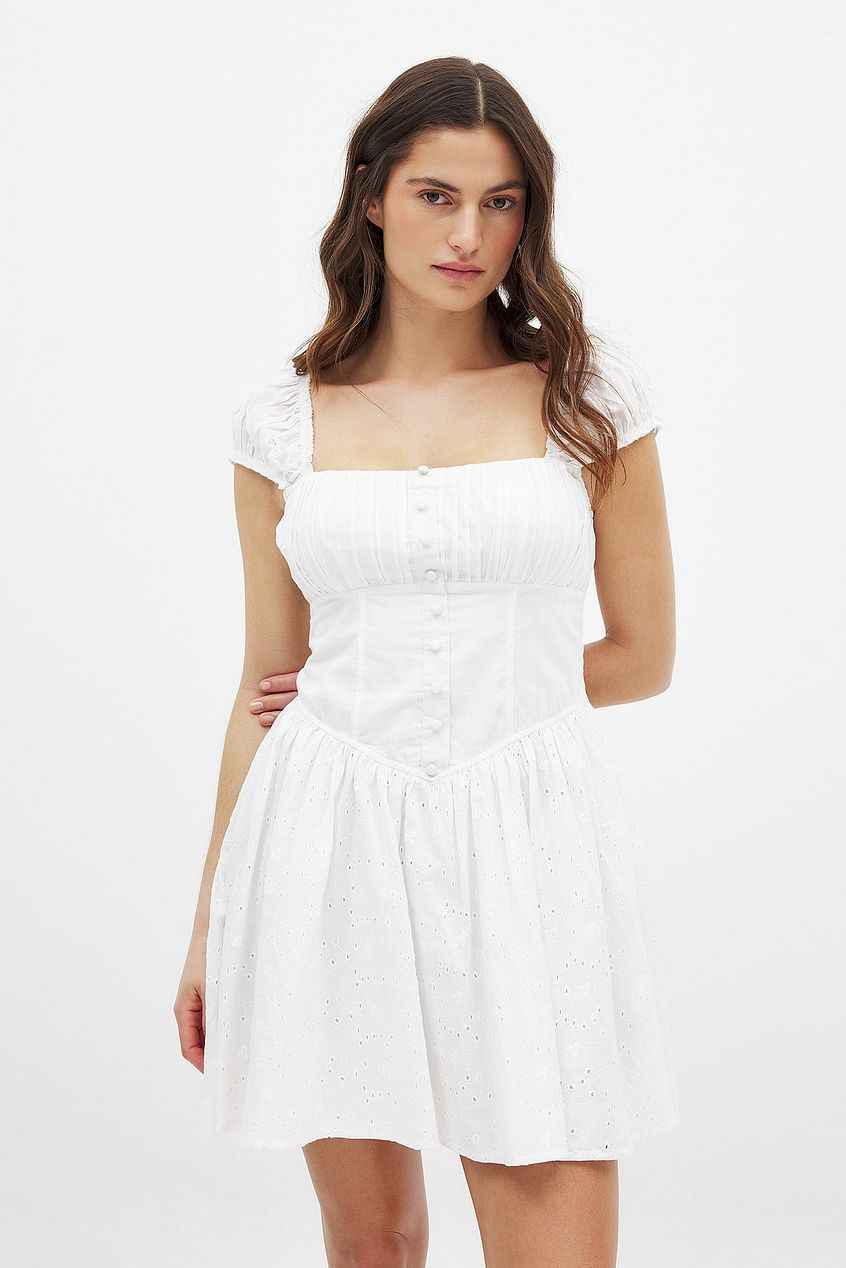 Na-kd Anglaise Mini Dress
