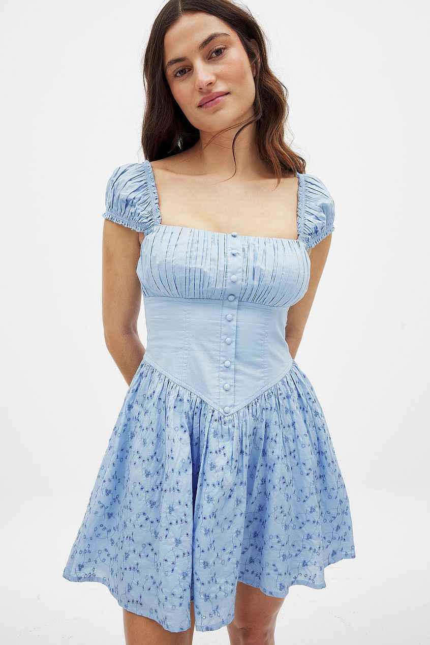 Na-kd Anglaise Mini Dress