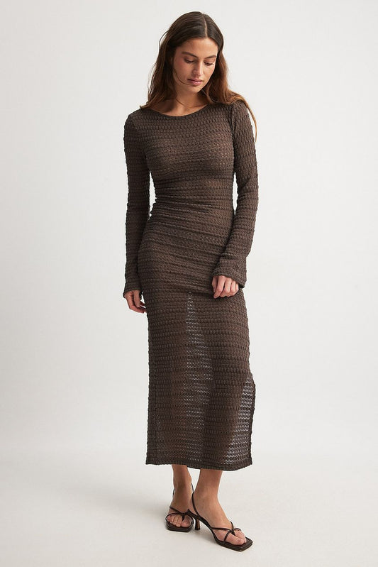 Crochet Structured Maxi Dress