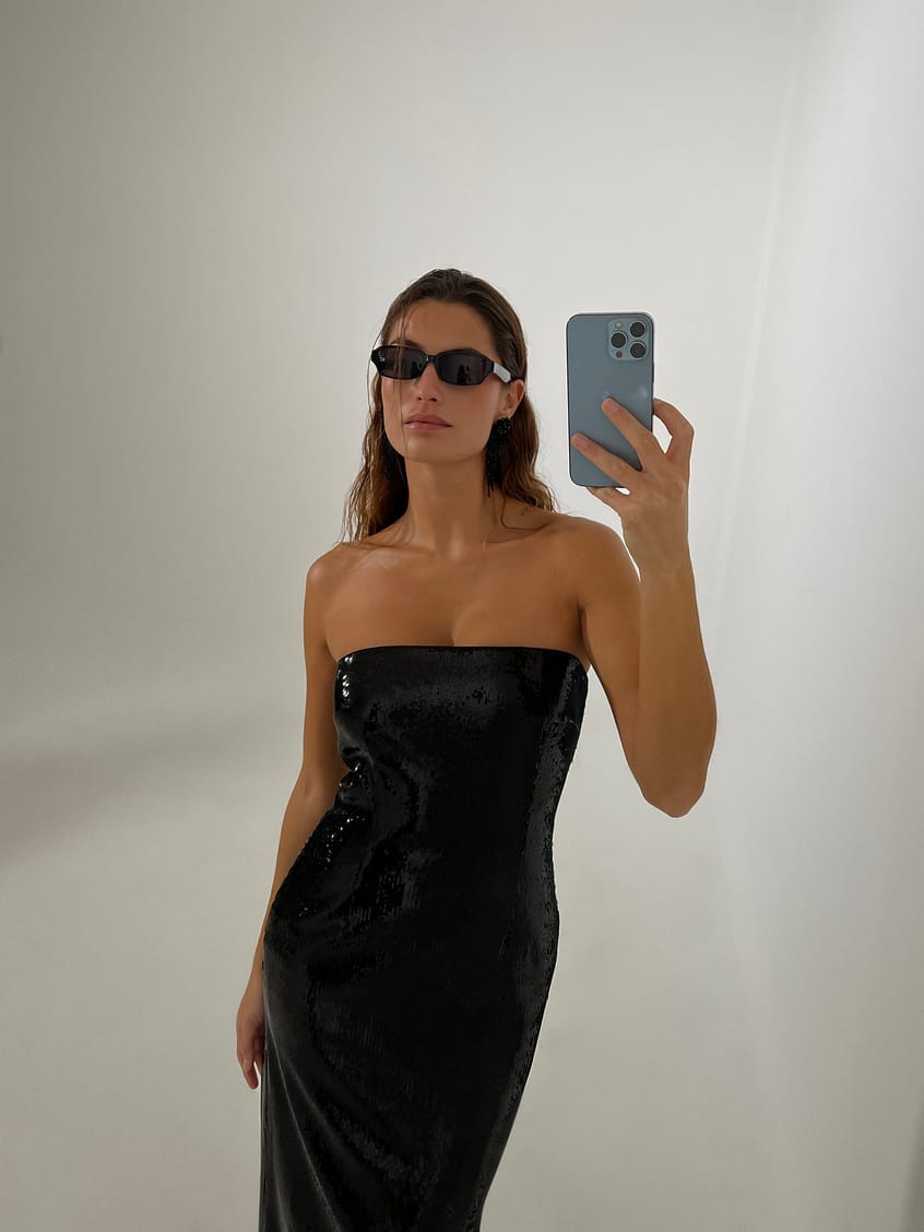 Na-kd Wetlook Sequin Maxi Dress