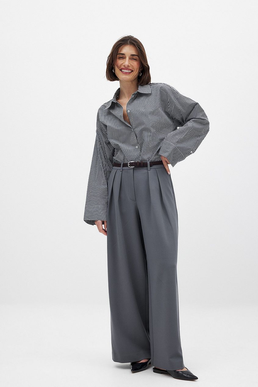 Na-kd Wide High Waist Suit Pants