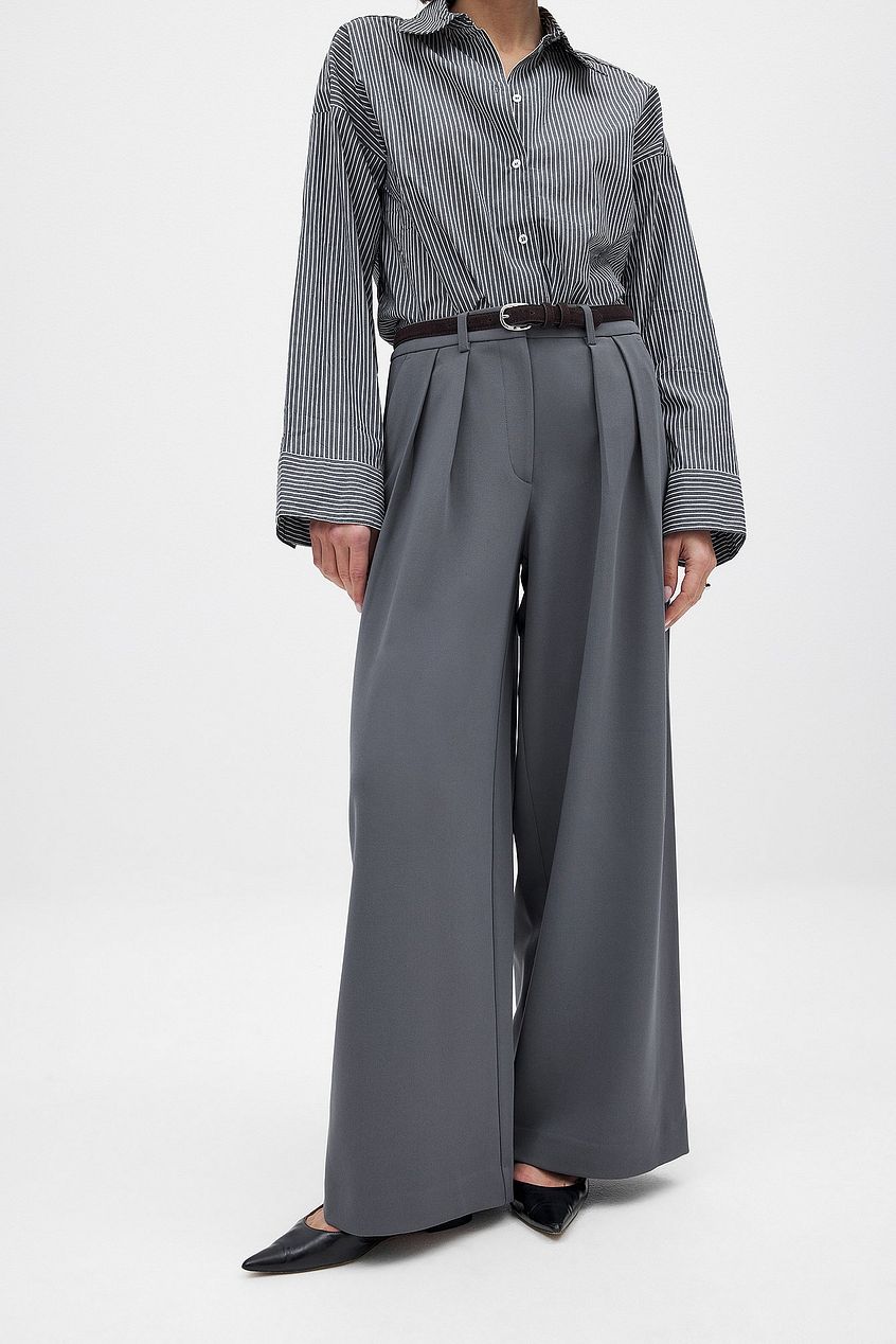 Na-kd Wide High Waist Suit Pants