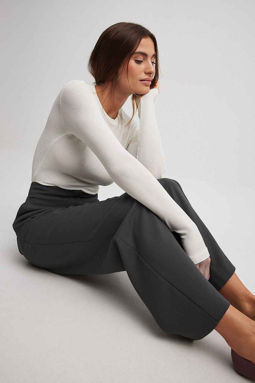 Na-kd Wide High Waist Suit Pants Without Waist Band