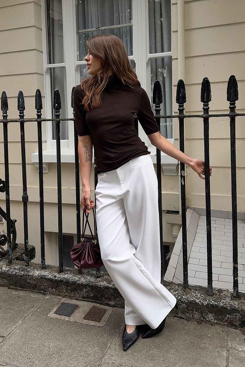 Na-kd - Wide Leg Mid Waist Pocket Detail Pants