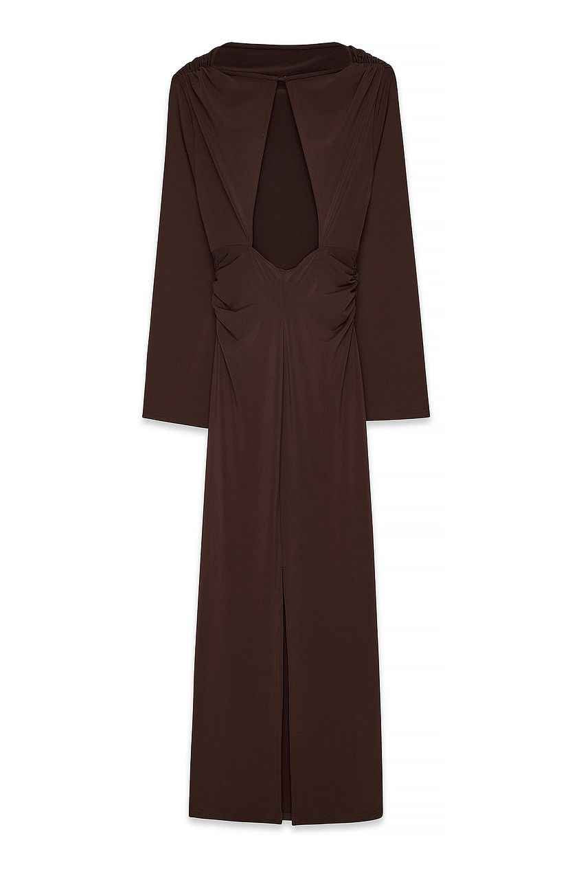 Na-kd - Wide Sleeve Open Back Maxi Dress