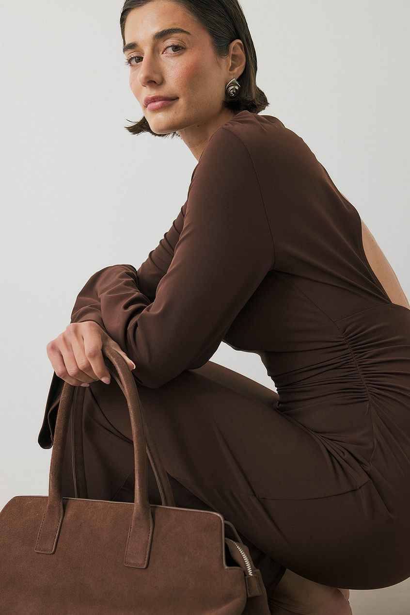 Na-kd - Wide Sleeve Open Back Maxi Dress