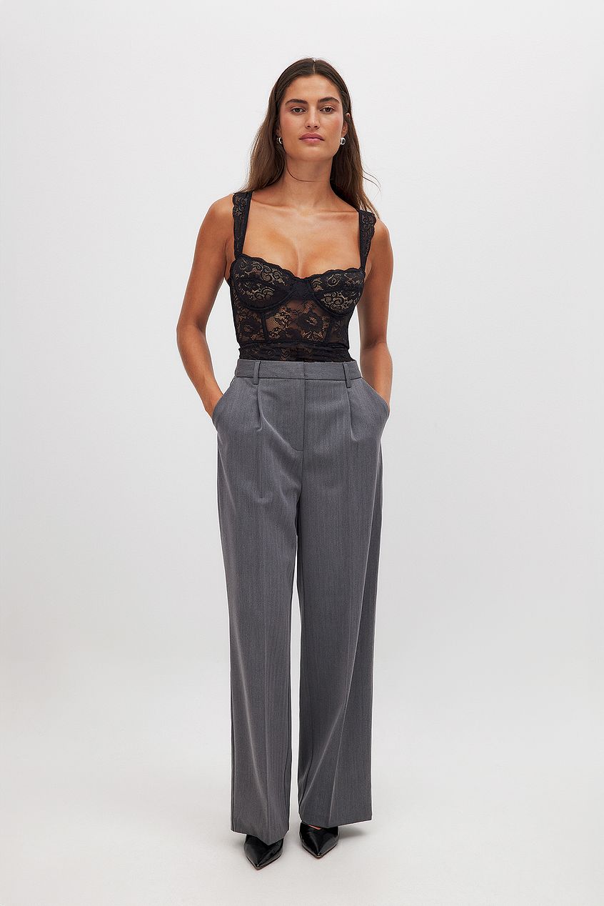 Na-kd - Wide Strap Lace Cup Corset