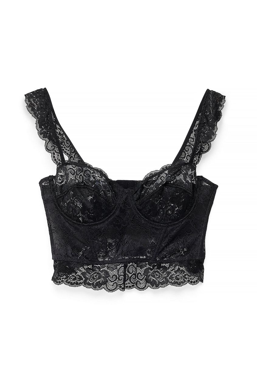 Na-kd - Wide Strap Lace Cup Corset