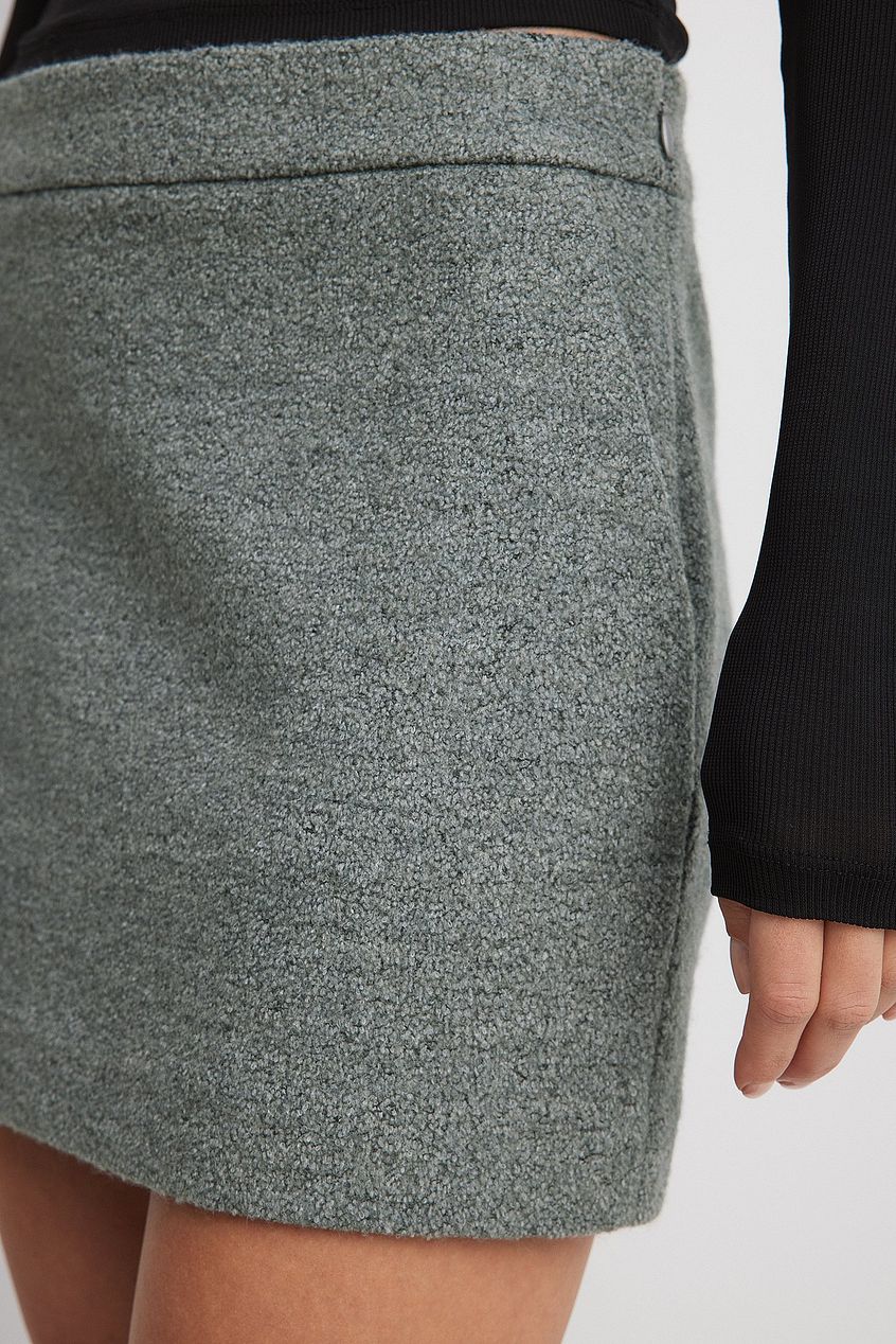 Wool Blend Mini Skirt
