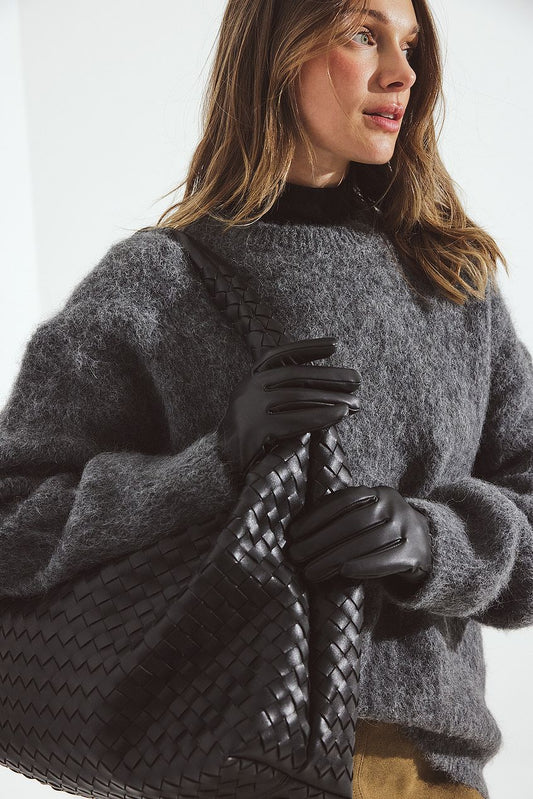 Na-kd Woven Rounded Tote Bag