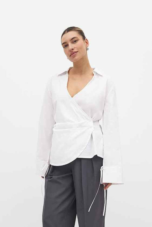 Na-kd Wrap Cotton Shirt