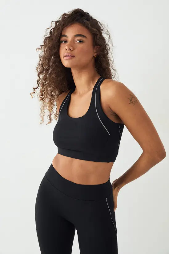 DSGN Studio Reflective Binding Sculpt Sports Bra