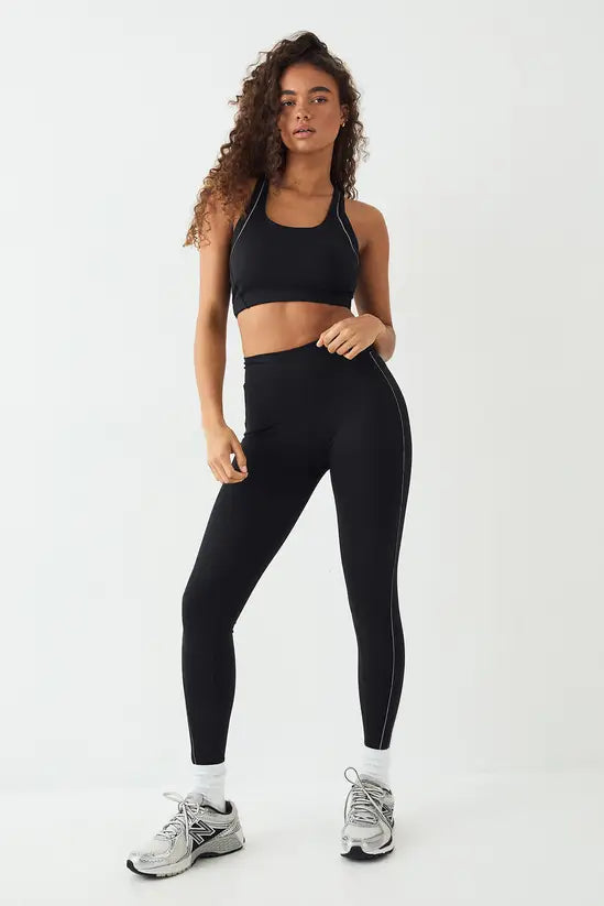 DSGN Studio Reflective Binding Sculpt Sports Bra
