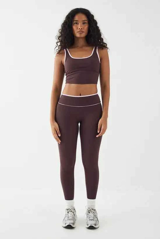 DSGN Studio DSGN Studio Sports Sculpt Contrast Piping High Waist Legging