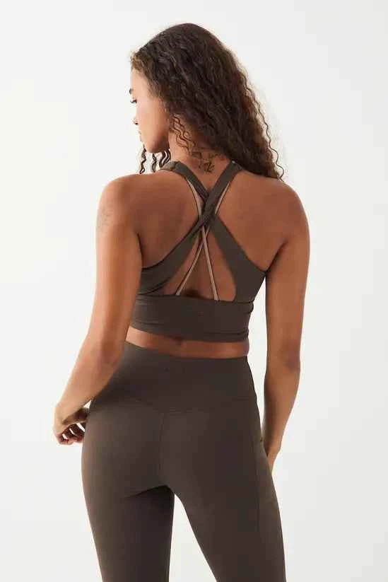 DSGN Studio Sculpt Contrast Longline Sports Bra