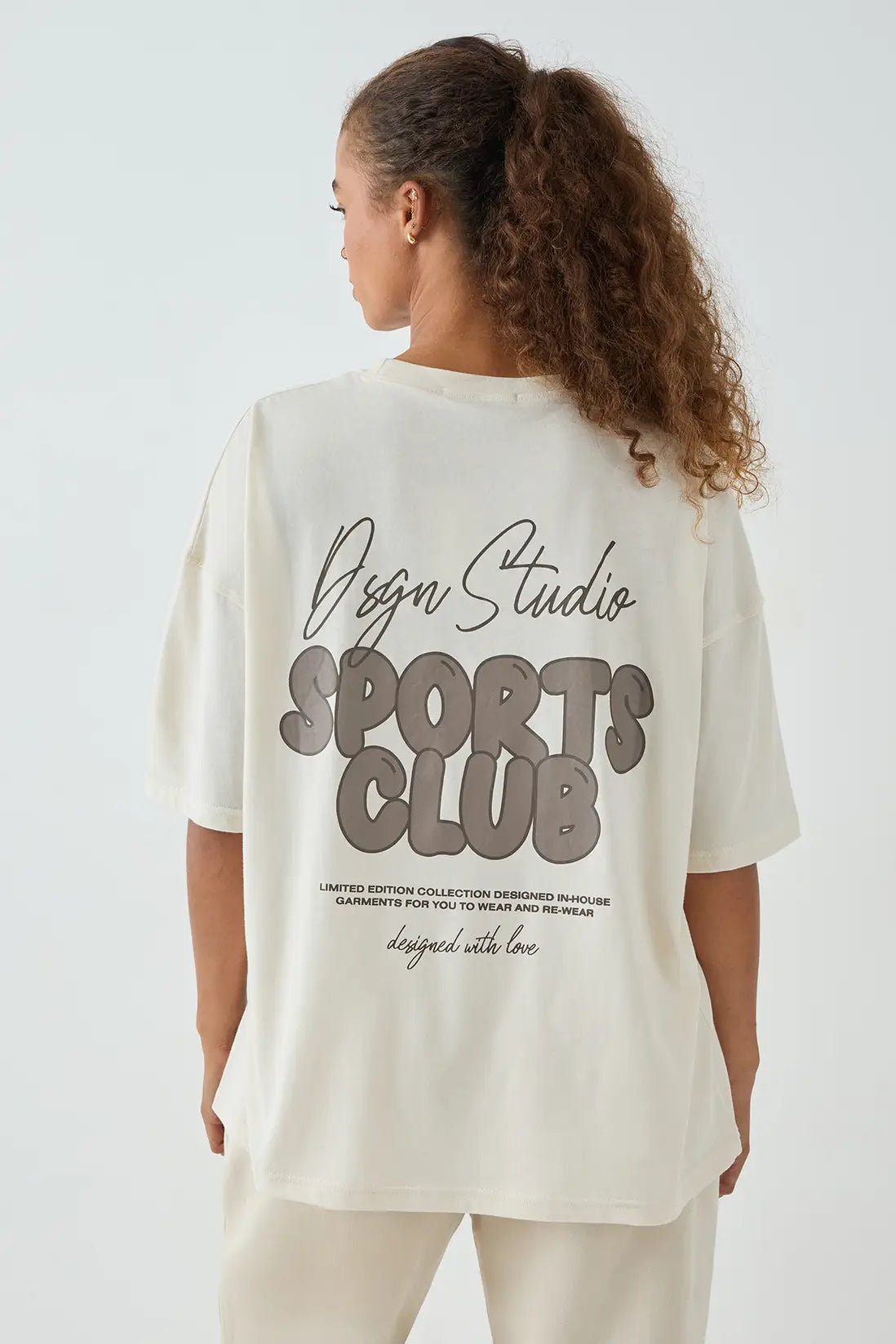 DSGN Studio Sports Bubble Slogan Oversized T-shirt