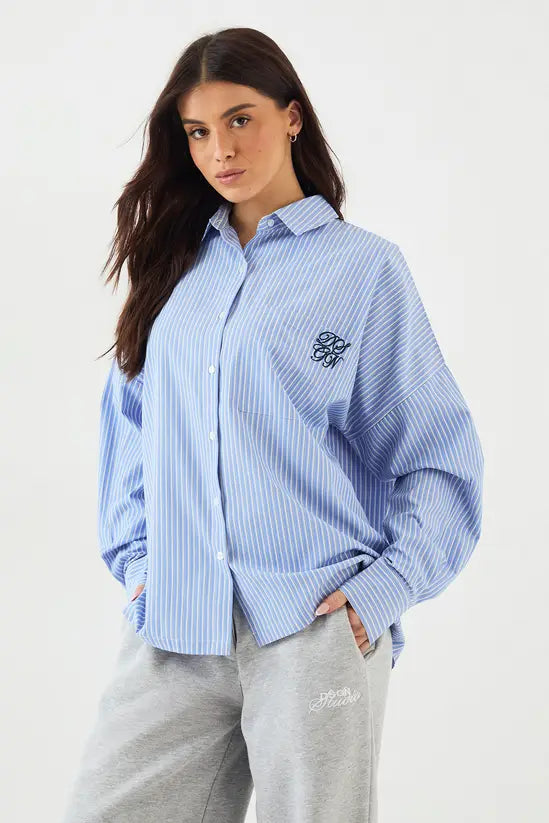DSGN Studio DSGN Studio Oversized Cotton Poplin Stripe Shirt