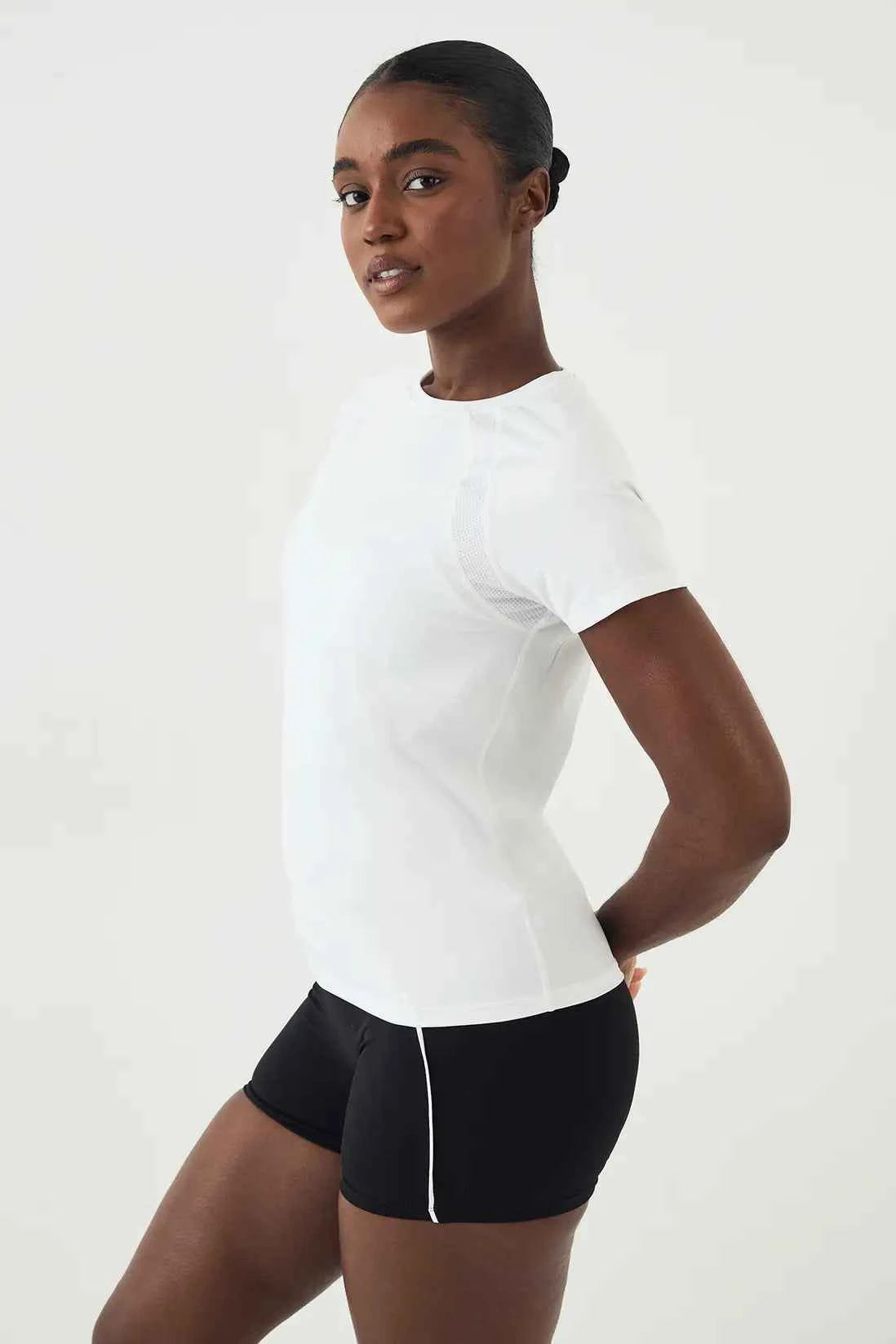 DSGN Studio Loose Fit Mesh Insert Short Sleeve T-Shirt