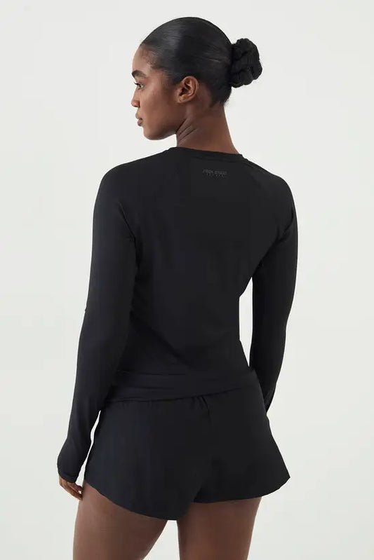 DSGN Studio Loose Fit Mesh Insert Long Sleeve T-Shirt