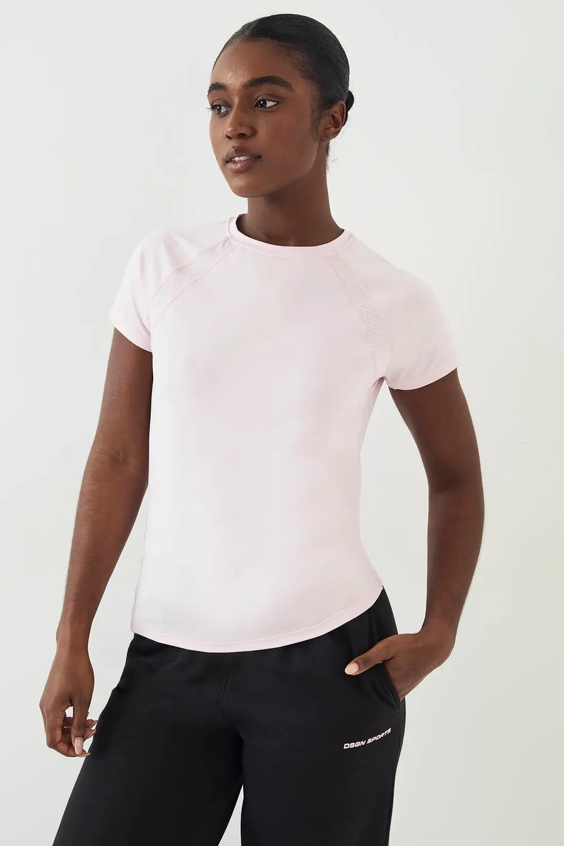 DSGN Studio Loose Fit Mesh Insert Short Sleeve T-Shirt
