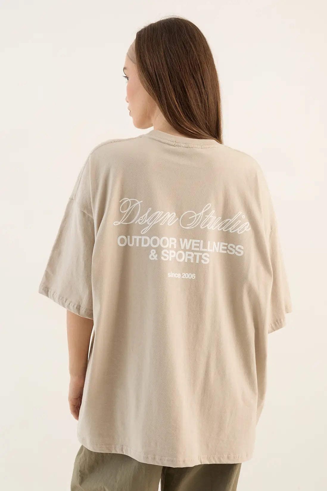 DSGN Studio Outdoor Wellness and Sports Printed Oversized T-Shirt